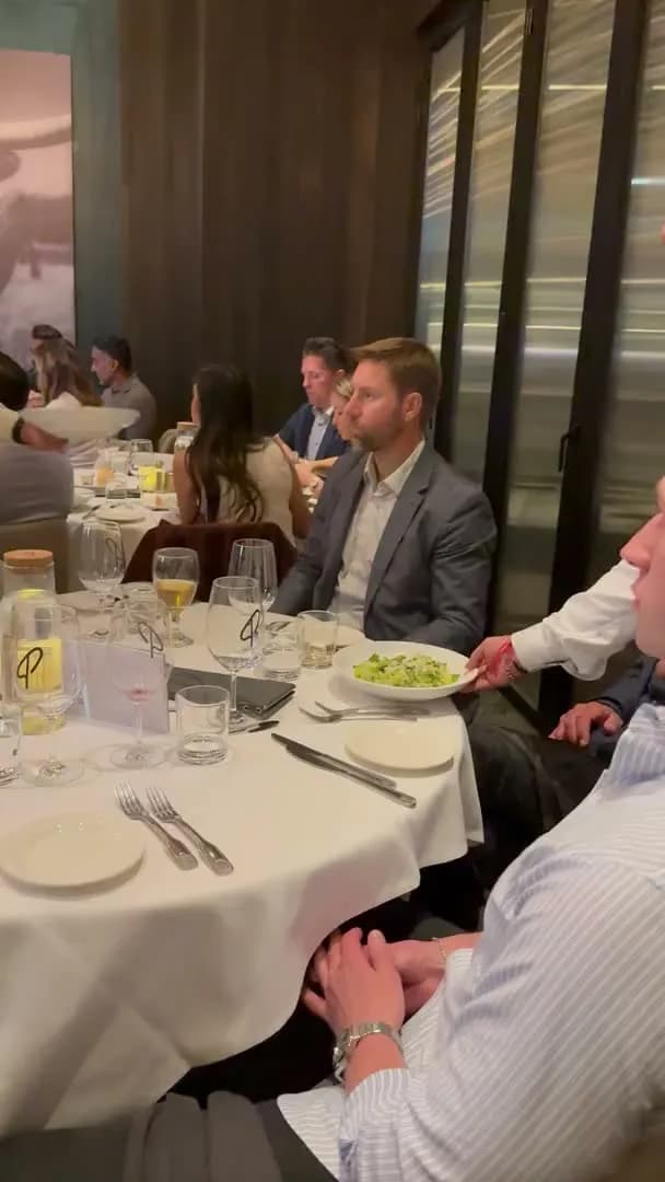Salads set down along the table